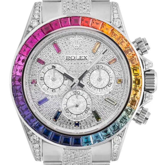 Rolex Daytona 18ct Diamond Set Custom Rainbow 116509